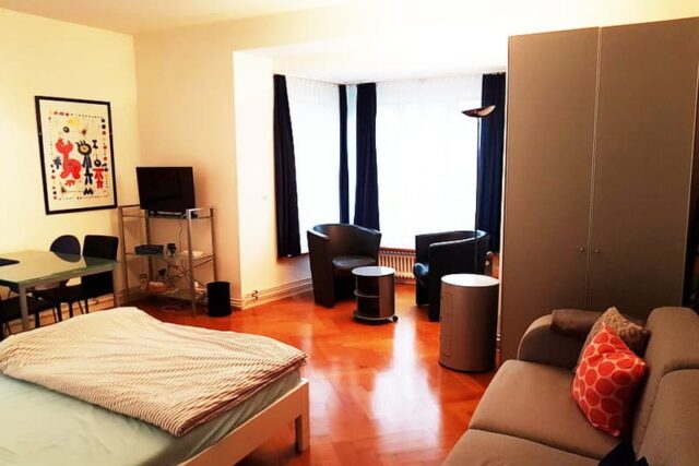 For Expats in Basel – 1.5 rooms fully furnished business apartment-4 minutes from Basel SBB HB-4054